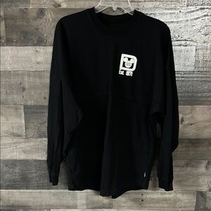 Disney Black Long Sleeve Oversized Jersey Tee